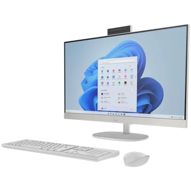 HP AiO računalo 27-cr0024na (obnovljen) / Intel Core i7-1355U, 27", 1920x1080, 8GB, 512GB SSD, Windows 11 Home, bijela